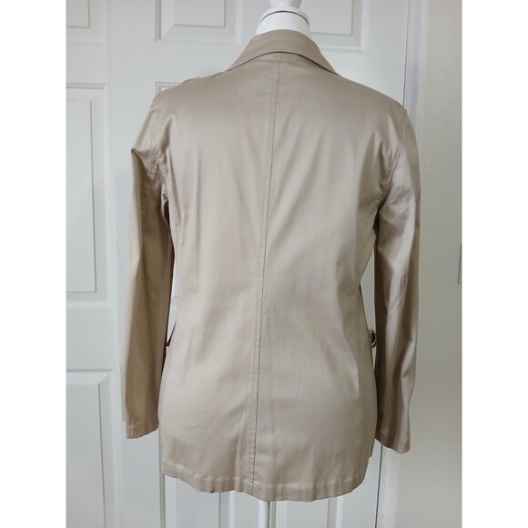 Chico's Women's Blazer Jacket Size 2 L Beige 3 Button Career Office - Picture 3 of 16